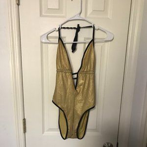 American Apparel gold swim suit